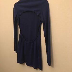 Blue Tobi Open Back Long Sleeve BodyCon Dress